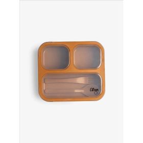 Citron 1286845 Karamel Çatal ve Kaşıklı Bento Beslenme Kutusu Seti