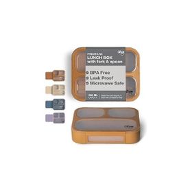Citron 1286845 Karamel Çatal ve Kaşıklı Bento Beslenme Kutusu Seti