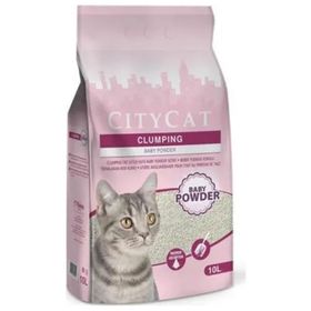 City Cat 10 lt Baby Powder Ince Kedi Kumu