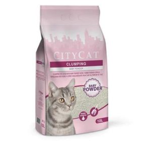 City Cat Clumping 10 lt Bebek Pudrası Kokulu Topaklanan Kedi Kumu