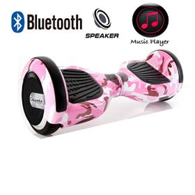 Citymate CS-600 Kasa Pembe Kamuflaj Grafity 6.5 Bluetooth Hoparlörlü Elektrikli Kaykay Hoverboard ve Çanta