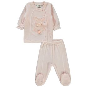 Civil Baby 1-6 Ay Pudra Kız Bebek Pijama Takımı