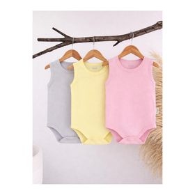 Civil Baby 3'lü Karışık Renk 3-36 Ay Pembe Çıtçıtlı Badi