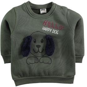 Civil Baby 6-18 Ay Haki Erkek Bebek Sweatshirt