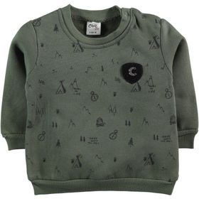 Civil Baby 6-18 Ay Haki Erkek Bebek Sweatshirt