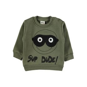 Civil Baby 6-18 Ay Haki Erkek Bebek Sweatshirt