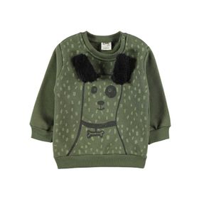 Civil Baby 6-18 Ay Haki Erkek Bebek Sweatshirt