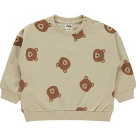 Civil Baby Ayıcık Baskılı 6-18 Ay Bej Sweatshirt