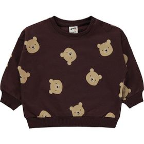 Civil Baby Ayıcık Baskılı 6-18 Ay Kahverengi Sweatshirt
