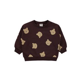 Civil Baby Ayıcık Baskılı 6-18 Ay Kahverengi Sweatshirt