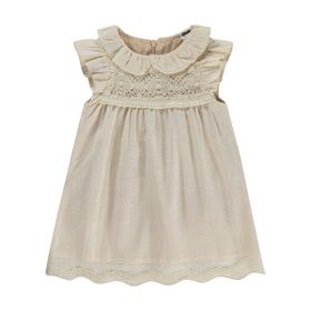 Civil Baby Bebek Yaka Dantelli 6-18 Ay Bej Elbise
