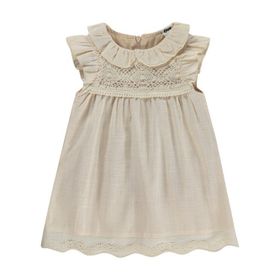 Civil Baby Bebek Yaka Dantelli 6-18 Ay Bej Elbise