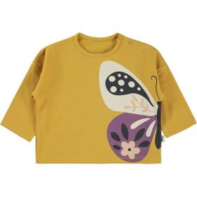 Civil Baby Büyük Kelebek Baskılı 6-18 Ay Açık Hardal Sweatshirt