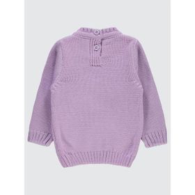 Civil Baby C Nakışlı Düz 6-18 Ay Lila Kazak