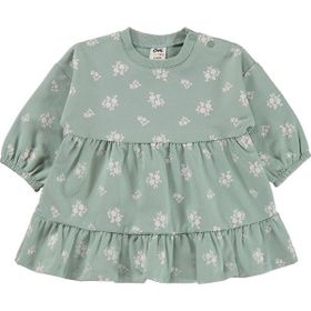 Civil Baby Çiçek Empirme Basic 6-18 Ay Haki Elbise