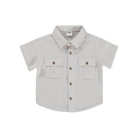 Civil Baby Çift Cepli 6-18 Ay Bej Gömlek