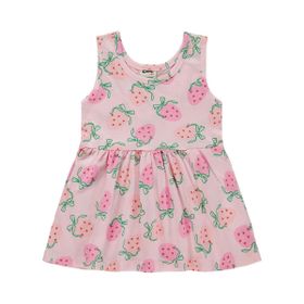 Civil Baby Çilek Empirme 6-18 Ay Pembe Elbise