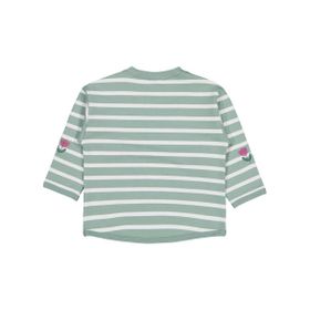 Civil Baby Çizgi Emp. Çiçek Nakışlı 6-18 Ay Yeşil Sweatshirt