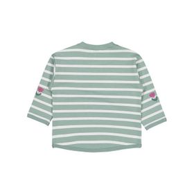 Civil Baby Çizgi Emp. Çiçek Nakışlı 6-18 Ay Yeşil Sweatshirt