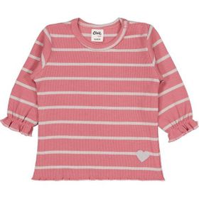 Civil Baby Çizgili 6-18 Ay Açık Kiremit Sweatshirt