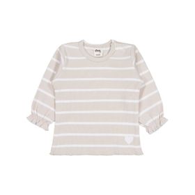 Civil Baby Çizgili 6-18 Ay Bej Sweatshirt