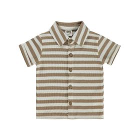 Civil Baby Çizgili 6-18 Ay Kahverengi Gömlek