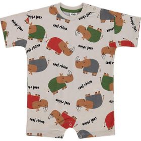 Civil Baby Cool Rhino Baskılı 6-18 Ay Bej Tulum