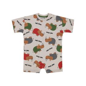 Civil Baby Cool Rhino Baskılı 6-18 Ay Bej Tulum