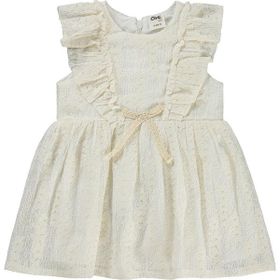 Civil Baby Dantel Bel Fiyonklu 6-18 Ay Ekru Elbise