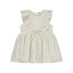 Civil Baby Dantel Bel Fiyonklu 6-18 Ay Ekru Elbise