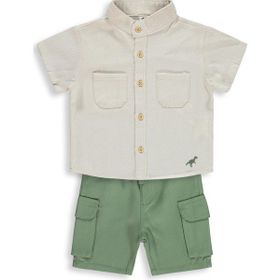 Civil Baby Dinozor Nakışlı 6-18 Ay Bej Takım