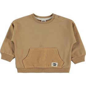 Civil Baby Etiketli Basic 6-18 Ay Kahverengi - Camel - Gri Sweatshirt
