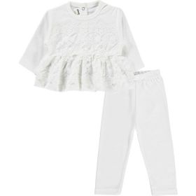 Civil Baby Fırfır Tüllü 3-12 Ay Ekru Takım