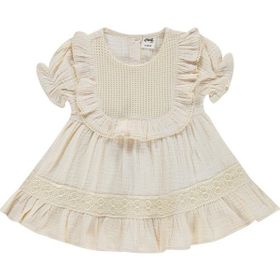 Civil Baby Fırfır Yaka 6-18 Ay Bej Elbise