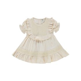 Civil Baby Fırfır Yaka 6-18 Ay Bej Elbise