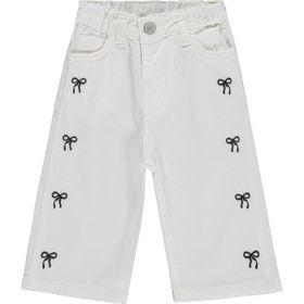 Civil Baby Fiyonklu 6-18 Ay Ekru Kız Bebek Pantolon