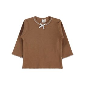 Civil Baby Fiyonklu Düz 6-18 Ay Kahve Sweatshirt