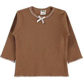 Civil Baby Fiyonklu Düz 6-18 Ay Kahve Sweatshirt