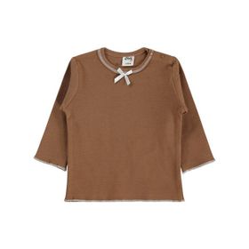 Civil Baby Fiyonklu Düz 6-18 Ay Kahve Sweatshirt