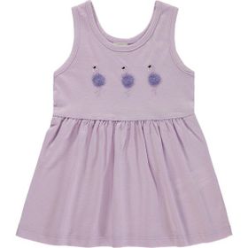 Civil Baby Flamingo Nakış 6-18 Ay Lila Elbise
