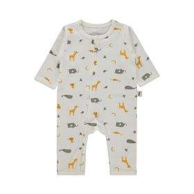 Civil Baby Hayvan Baskılı 3-12 Ay Ekru Tulum