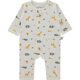 Civil Baby Hayvan Baskılı 3-12 Ay Ekru Tulum