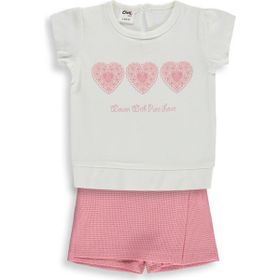 Civil Baby Kalpler Nakışlı 6-18 Ay Ekru Takım