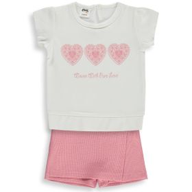 Civil Baby Kalpler Nakışlı 6-18 Ay Ekru Takım