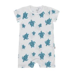 Civil Baby Kaplumbağa Nakışlı 3-12 Ay Ekru Tulum