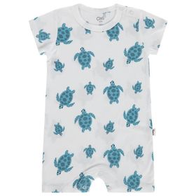 Civil Baby Kaplumbağa Nakışlı 3-12 Ay Ekru Tulum