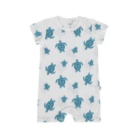 Civil Baby Kaplumbağa Nakışlı 3-12 Ay Ekru Tulum