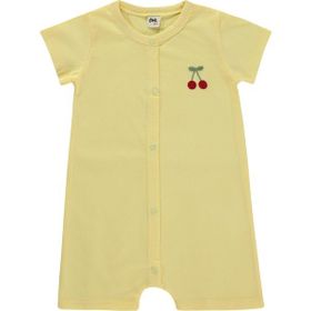 Civil Baby Kiraz Baskılı 6-18 Ay Sarı Tulum