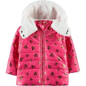 Civil Baby Kız Bebek Fuşya 6-18 Ay Kapüşonlu Mont