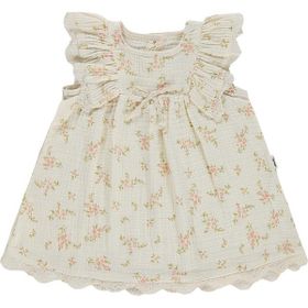 Civil Baby Kol Fırfırlı Çiçek Baskılı 6-18 Ay Bej Elbise